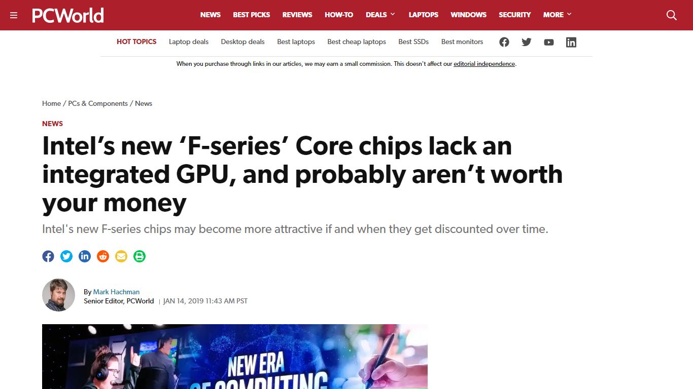 Intel’s new ‘F-series’ Core chips lack an integrated ... - PCWorld